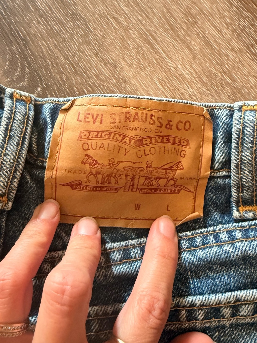 Levi's Blue Denim Jean Shorts vintage - Picture 6 of 6